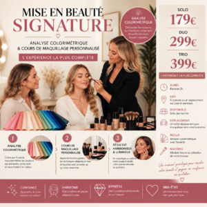 Cours en solo duo et trio de maquillage et colorimétrie
